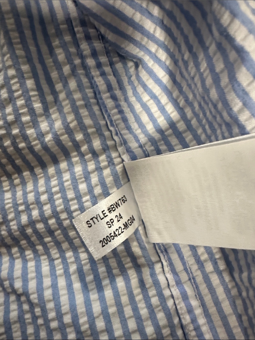 Crewcuts Light Blue and White Striped Short-Sleeve Button-Down Shirt - Picture 4 of 4